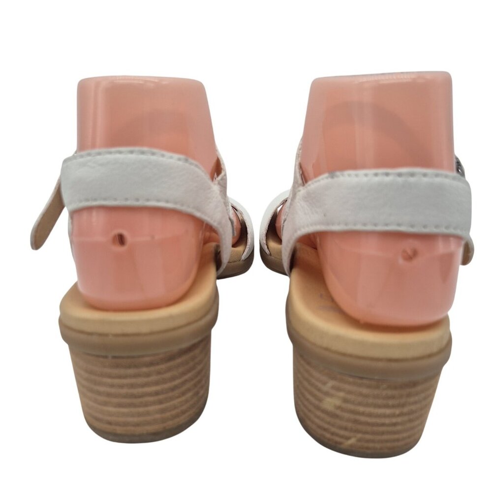 Dansko Women's Tansy White Leather Strappy Heeled Sandals Size 36 US 6 (210) - Picture 5 of 10